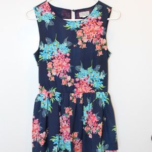Lucca Couture Blue Floral Dress XS